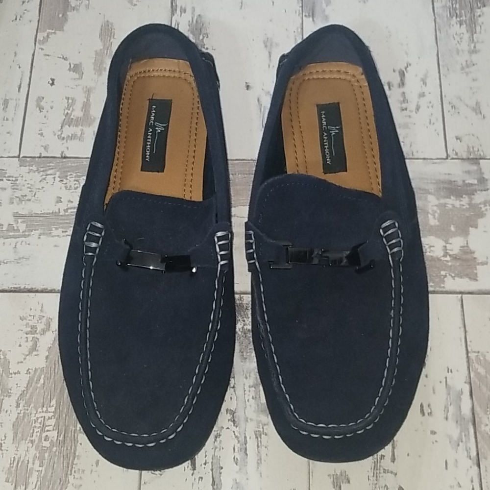 Men's Marc Anthony Navy suede loafers